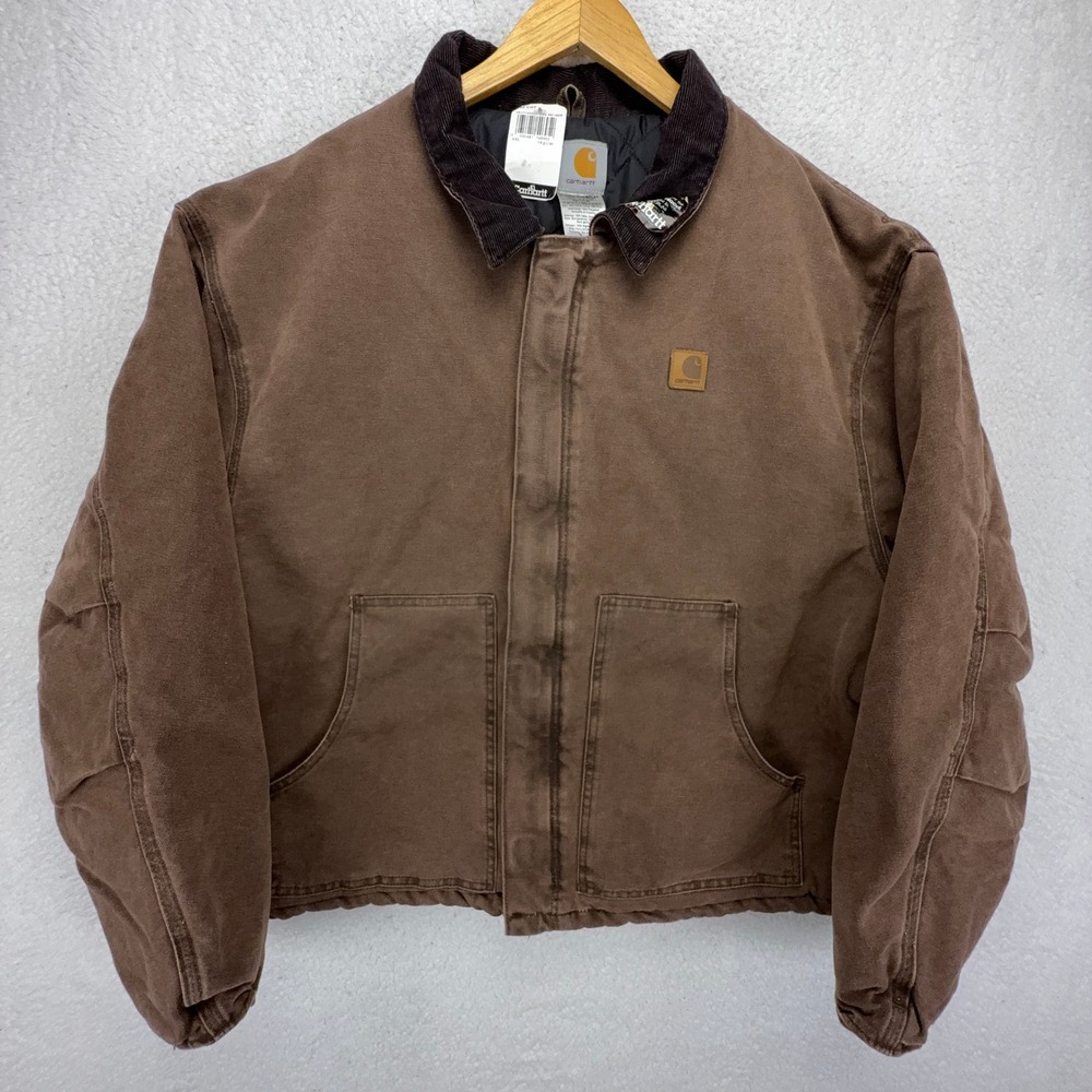 Carhartt Sandstone Jacket Arctic Quilt Lined Mens 4XL J22 CHT Chestnut Brown NWT